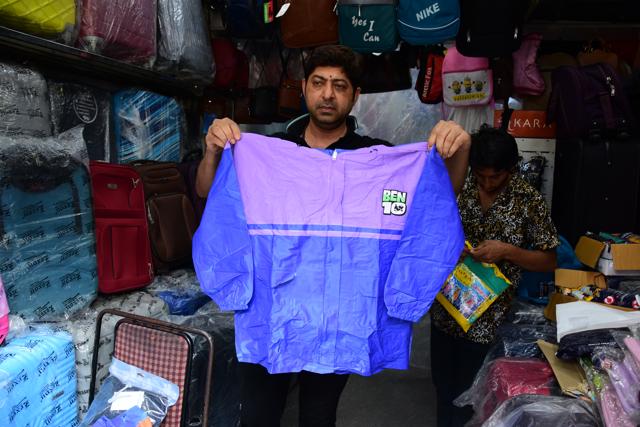Raincoats are available at ₹450 at INA market. (Photo: Manish Rajput/HT) Raincoats are available at ₹450 at INA market. (Photo: Manish Rajput/HT)