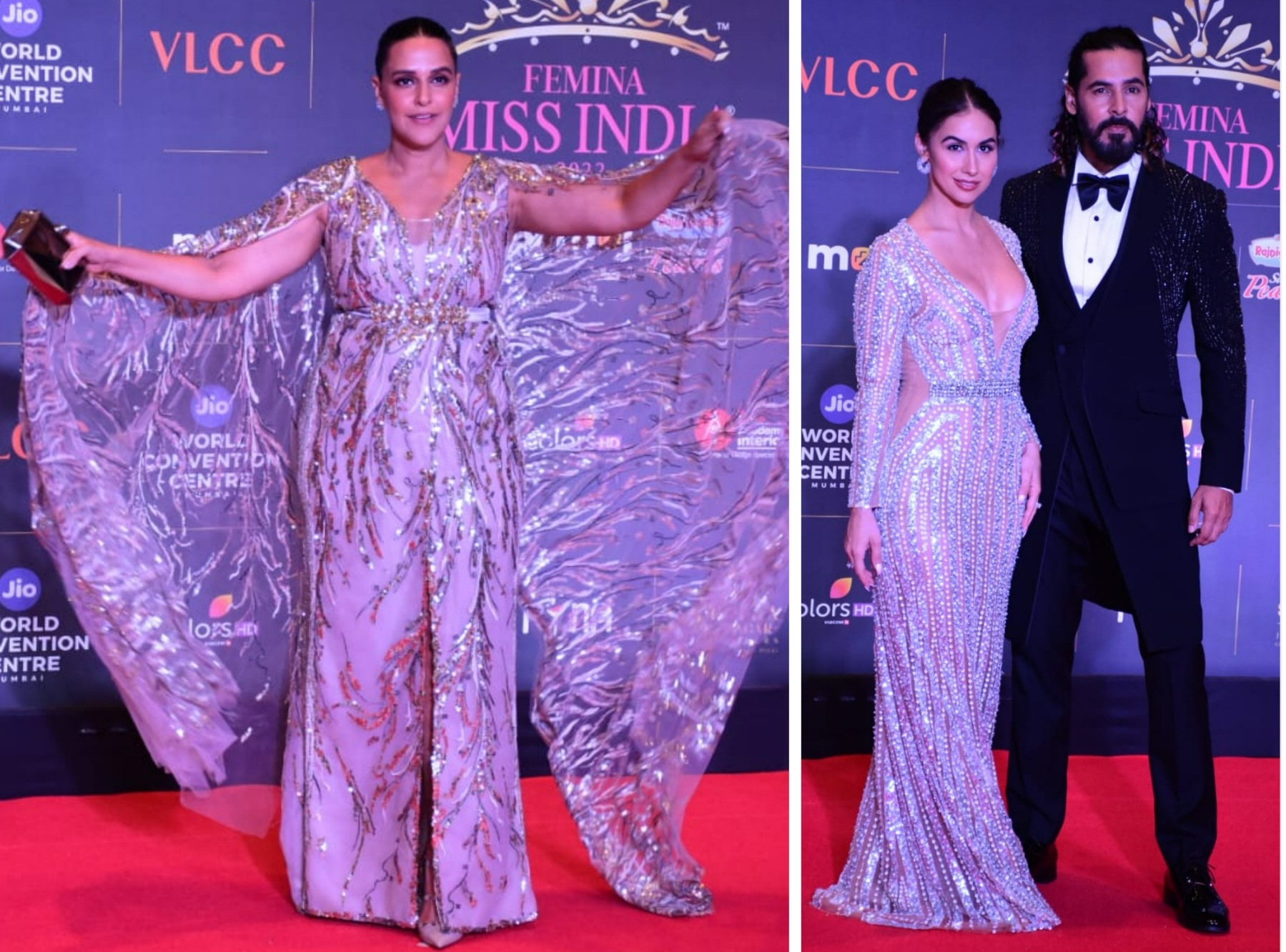 Neha Dhupia, Lauren Gottlieb and Dino Morea at the Miss India event. (Varinder Chawla)