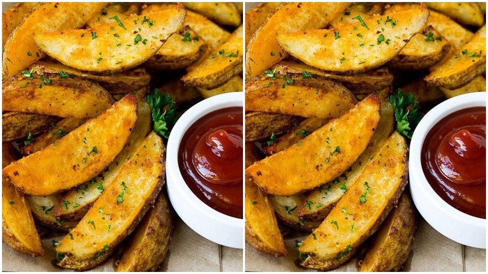 Baked herbed potato wedges(Pinterest)