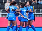 India vs China Highlights: Vandana Katariya scored a late equaliser.(Twitter/@FIH_Hockey)