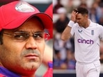 Virender Sehwag; James Anderson Virender Sehwag; James Anderson