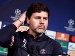 Mauricio Pochettino during the press conference for PSG.