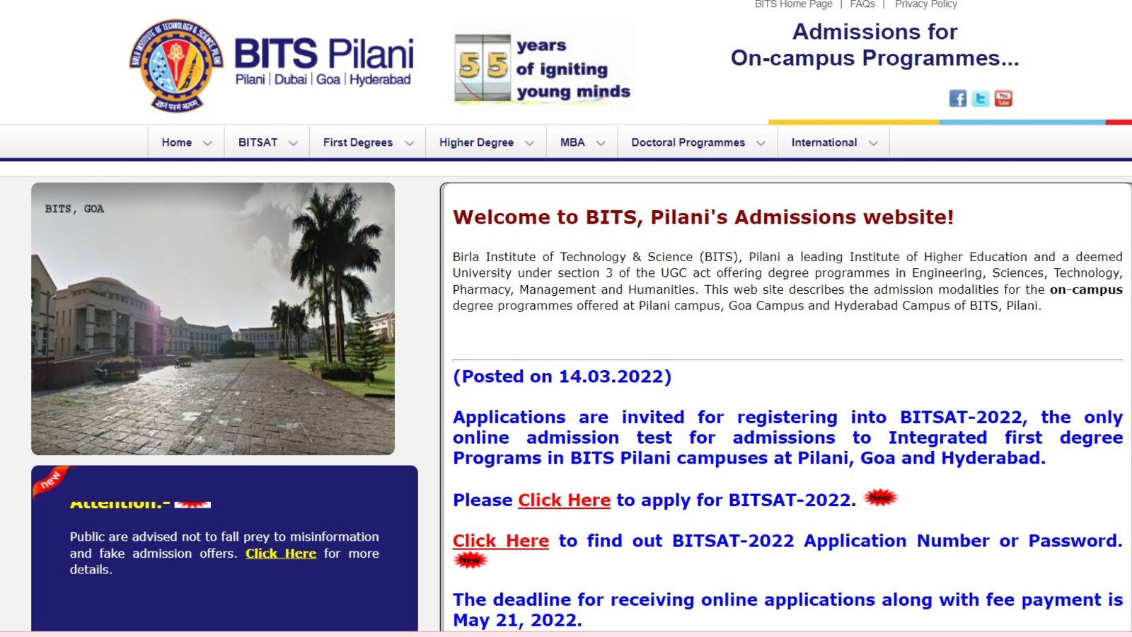 BITSAT 2022: Register for session 2 at bitsadmission.com