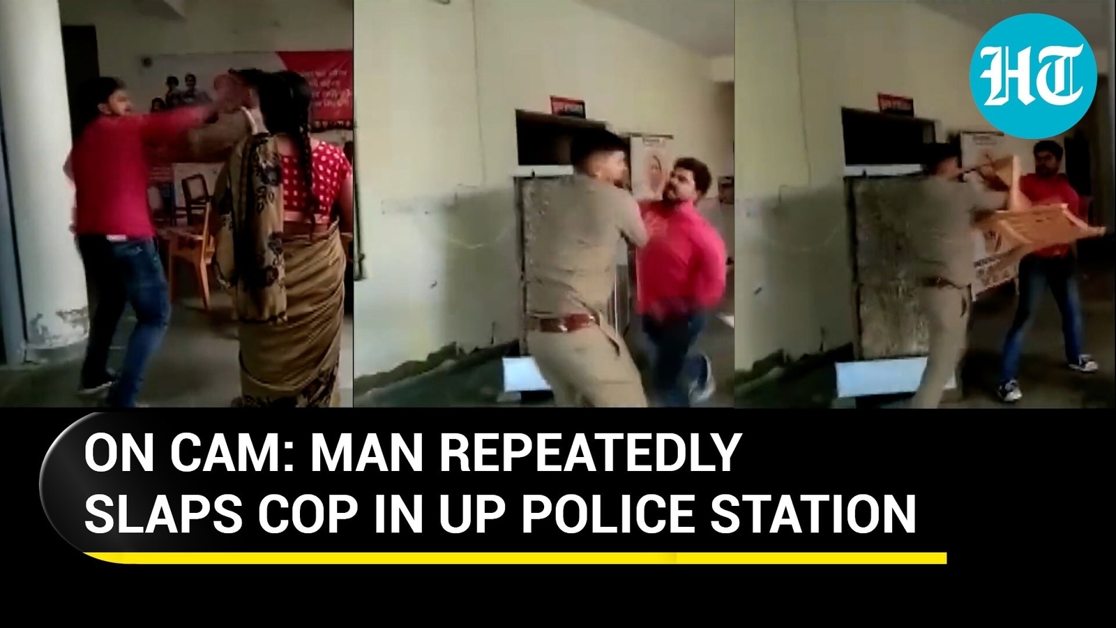 Mainpuri UP cop beaten up inside police station by man called for