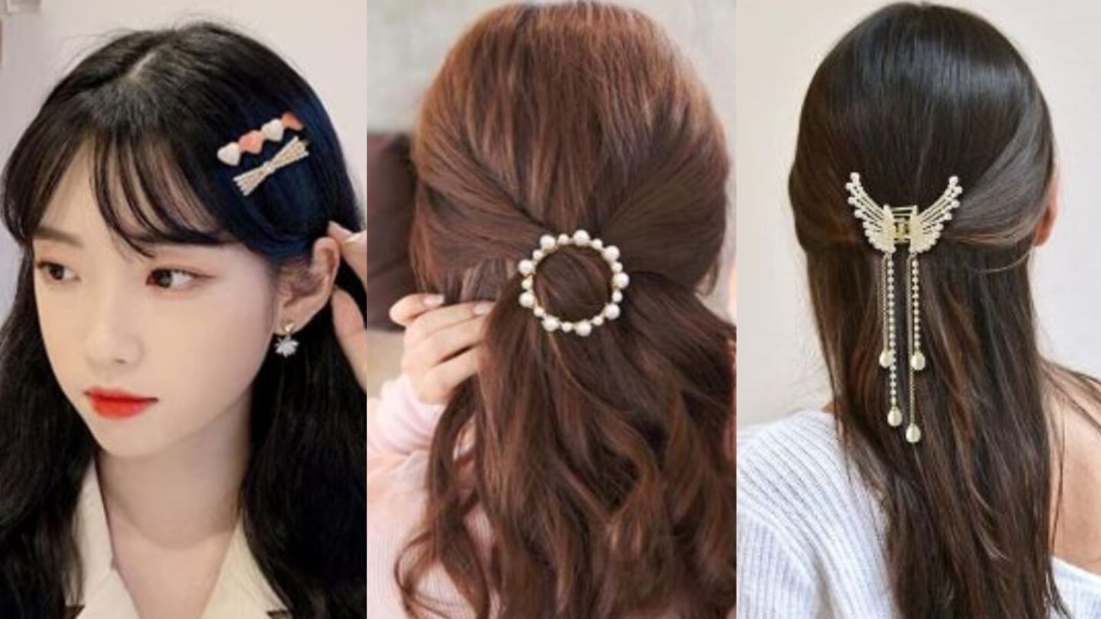 Metallic butterfly hair clips Big Fancy Metal NonSlip Hair Clip for Women