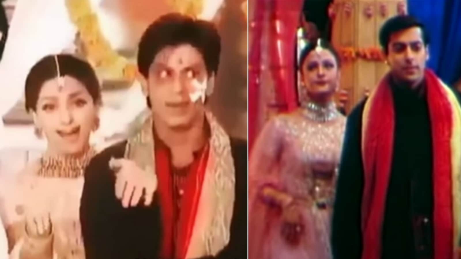 1599px x 900px - When Shah Rukh Khan, Juhi Chawla recreated Salman-Aishwarya's song. Watch |  Bollywood - Hindustan Times