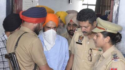 Ludhiana police had arrested Karamjit Singh in the alleged rape case of a 44-year old woman on Saturday. Simarjeet Bains, who is the former Atam Nagar MLA and was declared a proclaimed offender by the court, is still absconding in the case. (HT File)