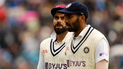 India's Virat Kohli and Jasprit Bumrah (Action Images via Reuters)