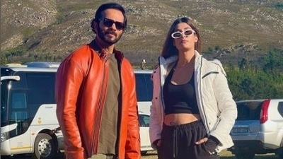 Rohit Shetty with Erika Packard on sets of Khatron Ke Khiladi 12. Rohit Shetty with Erika Packard on sets of Khatron Ke Khiladi 12.