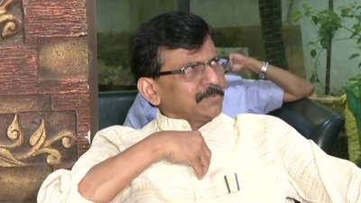Sanjay Raut addressing media on Tuesday. (ANI)
