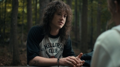 Joseph Quinn plays Eddie Munson on Stranger Things (Image courtesy Netflix). Joseph Quinn plays Eddie Munson on Stranger Things (Image courtesy Netflix).