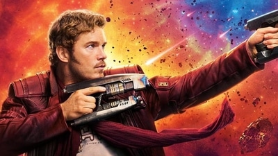 Chris Pratt as Star Lord in a still from Guardians of the Galaxy. Chris Pratt as Star Lord in a still from Guardians of the Galaxy.