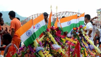 The Kanwar yatrais being held after a gap of two years owing to covid-19 pandemic. (HT Photo) The Kanwar yatrais being held after a gap of two years owing to covid-19 pandemic. (HT Photo)