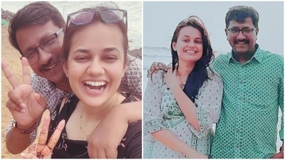 Tina Dabi and husband Pradeep Gawande enjoy a scenic holiday by the beach (Instagram) Tina Dabi and husband Pradeep Gawande enjoy a scenic holiday by the beach (Instagram)