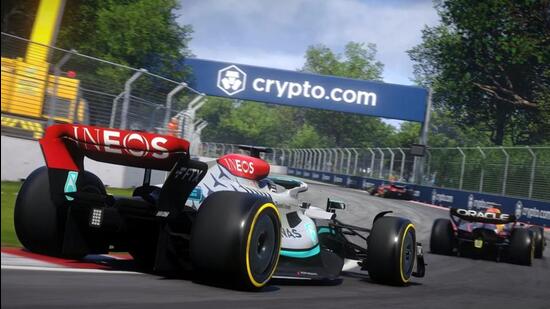 Scenes from the new F1 2022 game. (HT Photo)