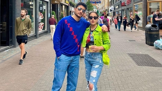 In one of the pictures, Sara was seen posing with her younger brother Ibrahim Ali Khan. Ibrahim and Sara are former couple, Saif Ali Khan and Amrita Singh kids.