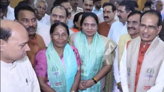 Rajya Sabha MP Sumitra Valmiki was in Madhya Pradesh’s Sagar to campaign for the BJP mayor candidate. (File Photo)