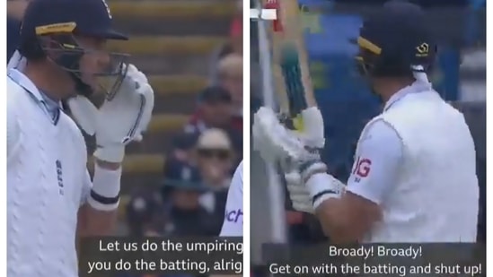 Stuart Broad was scolded by the umpire
