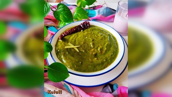 Kafuli: Also known as Kafali and Kafli, the key ingredients of this dish are spinach, rai leaves and fenugreek leaves. It has a thich consistency and goes well with roti and steamed rice. This dish is often served to travellers looking to try out something new.&nbsp;(Instagram/@foodieexpatlifestyle)