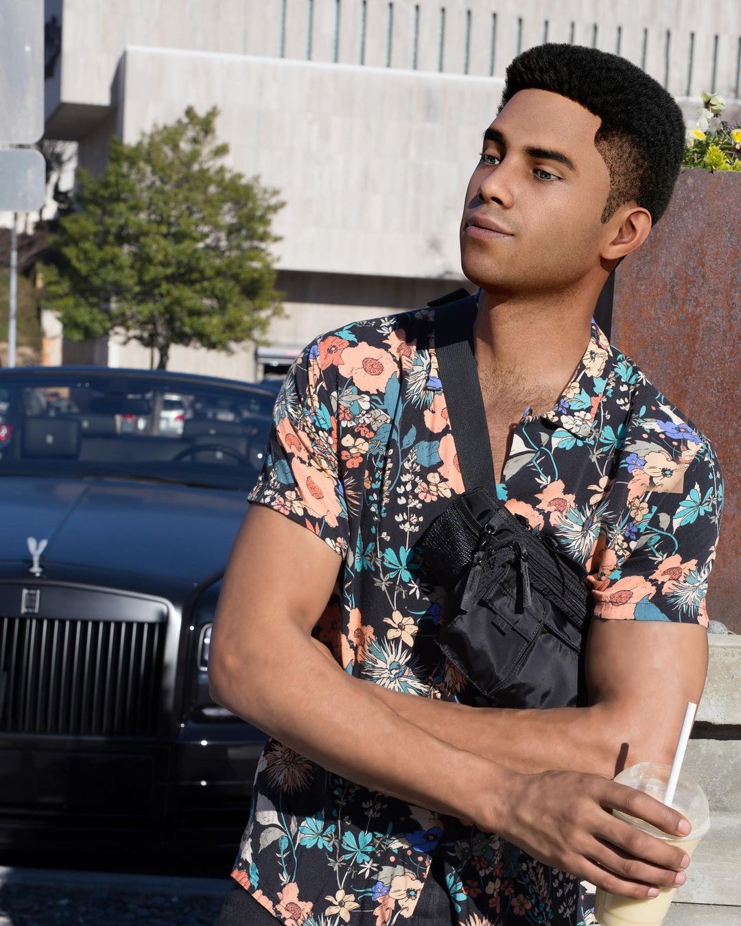 21-year-old VI from US, Knox Frost, aces monsoon fashion in a floral print shirt accessorised with a fanny pack (Instagram) 21-year-old VI from US, Knox Frost, aces monsoon fashion in a floral print shirt accessorised with a fanny pack (Instagram)