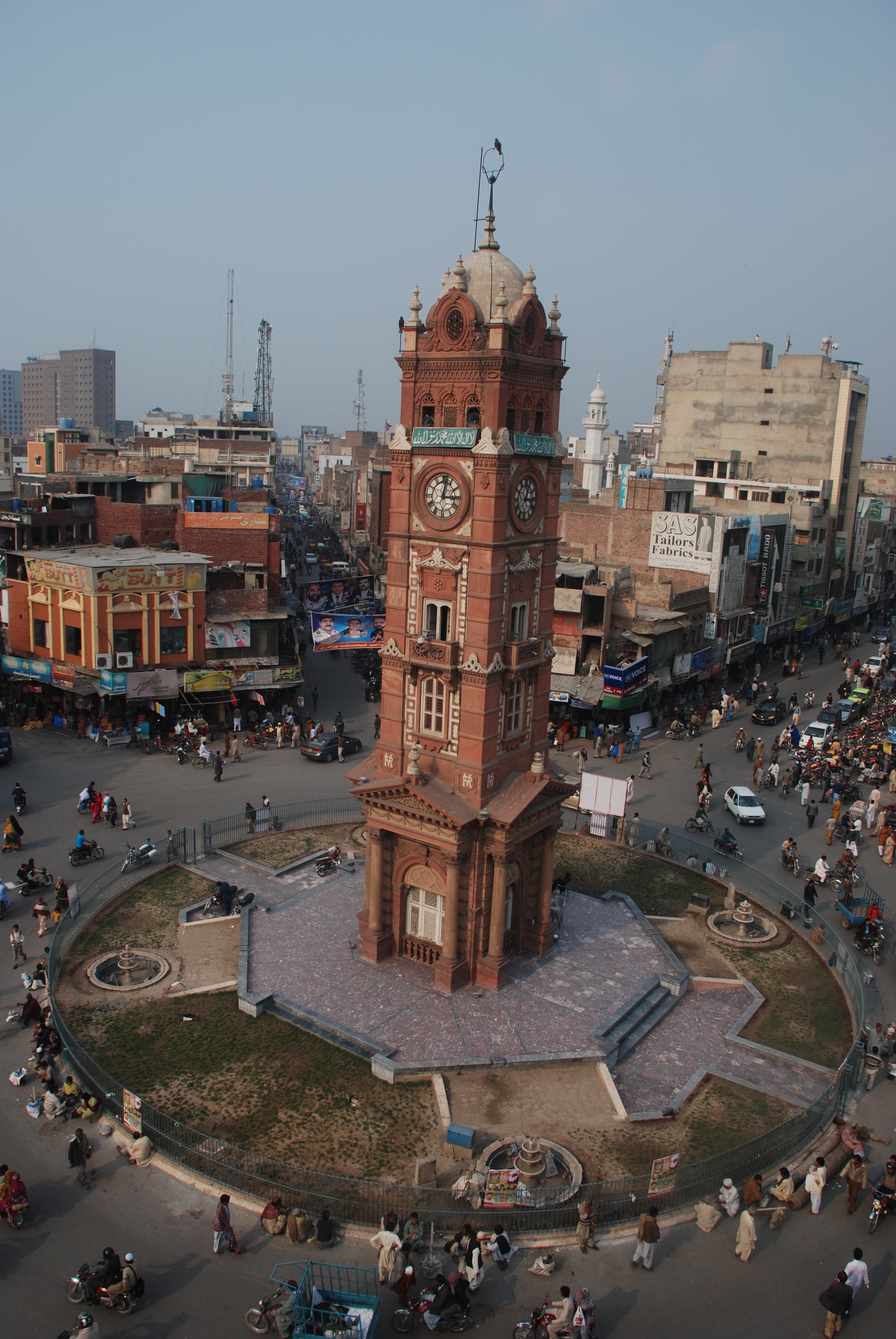 The clocktower in Faisalabad, formerly Lyallpur in Pakistan. (Getty Images)