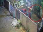 &nbsp;Final moments captured in CCTV footage from the night of 21st June show Amravati-based shop owner Umesh Kolhe who was stabbed to death on his scooter and three accused on a bike near a school building, in Amaravati. (Picture grab from the CCTV visuals, verified by police.)