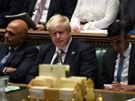 Britain's Health Secretary Sajid Javid (L), Britain's Prime Minister Boris Johnson (C) and Britain's Chancellor of the Exchequer Rishi Sunak.(AFP / File photo) Britain's Health Secretary Sajid Javid (L), Britain's Prime Minister Boris Johnson (C) and Britain's Chancellor of the Exchequer Rishi Sunak.(AFP / File photo)