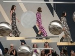 Models wear creations as part of Chanel's Haute Couture Fall/Winter 2022-2023 fashion collection. (AP) Models wear creations as part of Chanel's Haute Couture Fall/Winter 2022-2023 fashion collection. (AP)