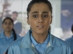 Taapsee Pannu in a still from Shabaash Mithu. Taapsee Pannu in a still from Shabaash Mithu.