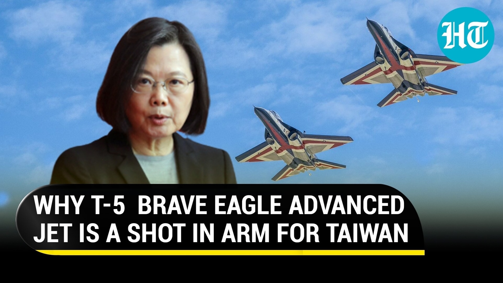 Taiwan's T-5 brave eagle jet in action as China continues to threaten ...