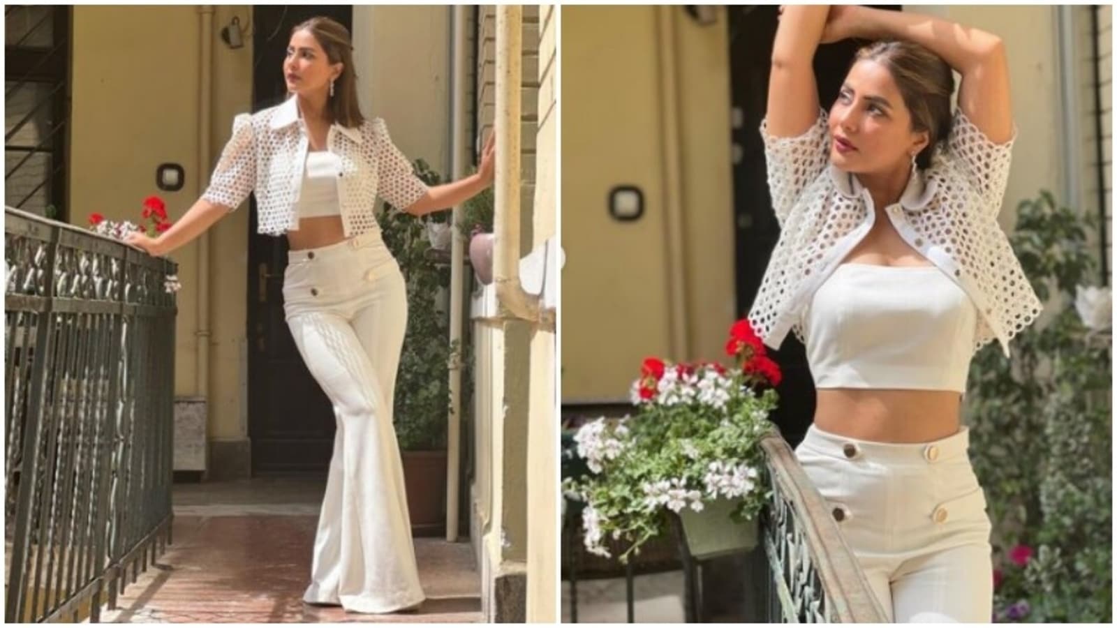 Hina Khan’s white co-ord set is meant to be bookmarked