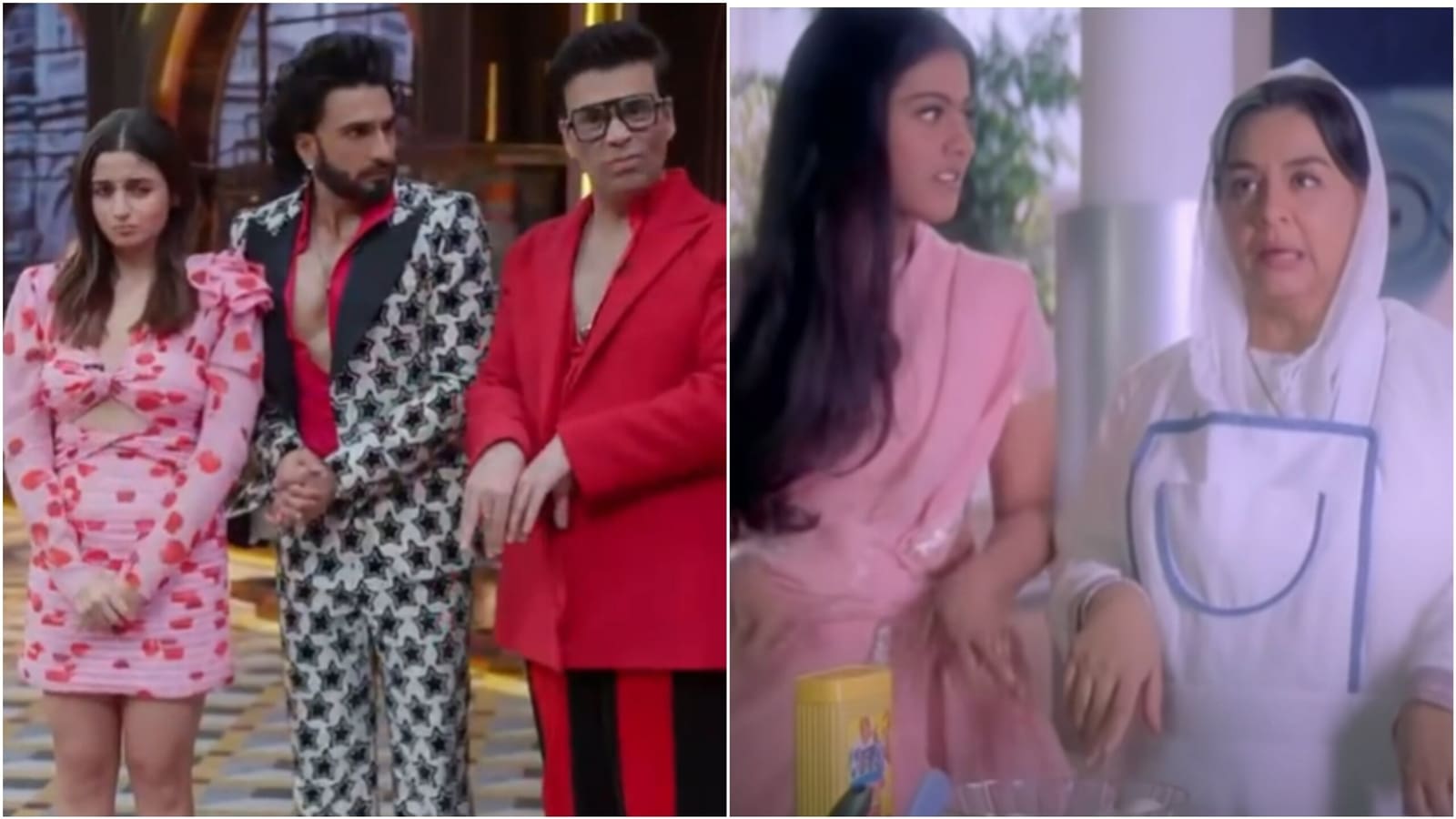 Alia Bhatt, Ranveer Singh recreate Kabhi Khushi Kabhie Gham scene with Karan