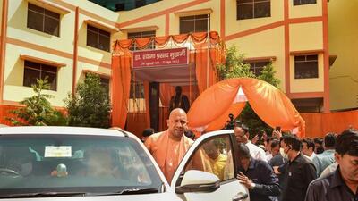Uttar Pradesh chief minister Yogi Adityanath after an event in Lucknow. (PTI PHOTO) Uttar Pradesh chief minister Yogi Adityanath after an event in Lucknow. (PTI PHOTO)