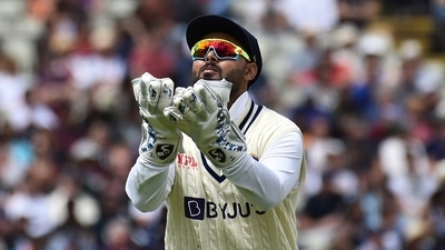India wicketkeeper Rishabh Pant prepares to catch the ball during the 5th Test at Edgbaston (AP) India wicketkeeper Rishabh Pant prepares to catch the ball during the 5th Test at Edgbaston (AP)