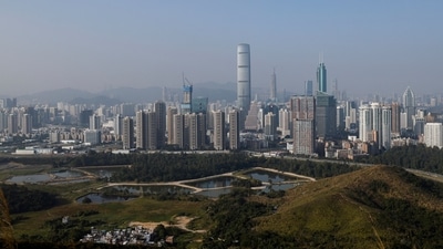 FILE PHOTO: A general view of village houses at Hong Kong border facing the skyscrapers in Shenzhen, in Hong Kong, China. (REUTERS)