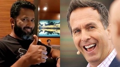 Wasim Jaffer and Michael Vaughan