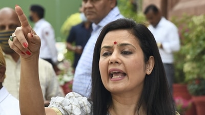 Mahua Moitra found herself at the centre of a fresh controversy as her party condemned her statement of Goddess Kaali. (PTI) Mahua Moitra found herself at the centre of a fresh controversy as her party condemned her statement of Goddess Kaali. (PTI)