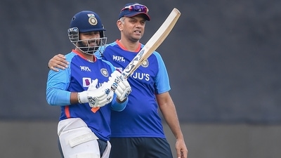 India cricket team head coach Rahul Dravid with player Rishabh Pant (PTI) India cricket team head coach Rahul Dravid with player Rishabh Pant (PTI)