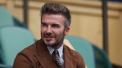 Wimbledon: David Beckham in the Royal Box on centre court. (REUTERS)