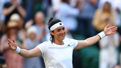 Tennis: Tunisia's Ons Jabeur celebrates winning her quarter final match against Czech Republic's Marie Bouzkova (REUTERS)
