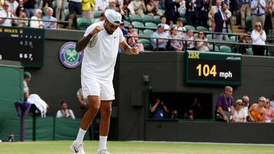 Kyrgios becomes the first Australian man to reach a Grand Slam semi-final for 17 years. (REUTERS)