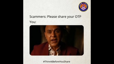 The image is taken from the awareness video by Assam Police on scammers asking for OTP. (Twitter/@assampolice) The image is taken from the awareness video by Assam Police on scammers asking for OTP. (Twitter/@assampolice)