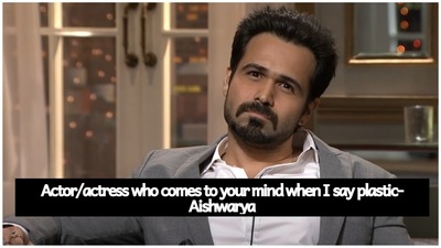 Emraan Hashmi's comment about Aishwarya Rai on Koffee With Karan. Emraan Hashmi's comment about Aishwarya Rai on Koffee With Karan.