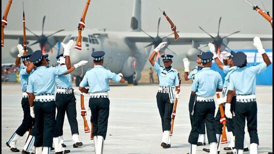 IAF personnel at the Hindon air force station in Ghaziabad on the outskirts of New Delhi. (File Photo)