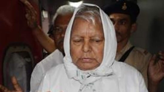 Lalu Yadav fell down the stairs of his house at 10 Circular Road in Patna on Sunday.(PTI Photo)