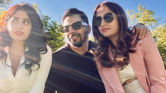 Janhvi Kapoor shares pic with Varun Dhawan and Natasha Dalal. Janhvi Kapoor shares pic with Varun Dhawan and Natasha Dalal.