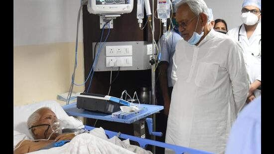 Chief minister Nitish Kumar was among those who visited Yadav. (Sourced) Chief minister Nitish Kumar was among those who visited Yadav. (Sourced)