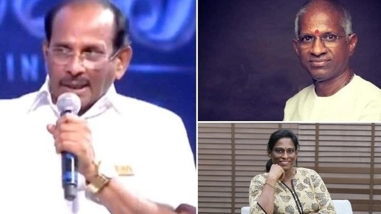 File photos of Ilaiyaraaja, PT Usha and V Vijayendra Prasad. File photos of Ilaiyaraaja, PT Usha and V Vijayendra Prasad.