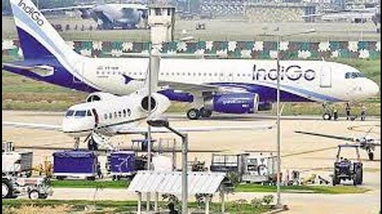 Alliance Air flights CD-714 for Dharamshala, and CD-806 and CD-818 for Delhi; and Indigo flight 6E-6142 for Hyderabad were delayed by an hour, as per the airline operator (Representative Image/HT File)