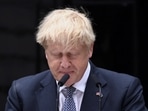 British Prime Minister Boris Johnson makes a statement at Downing Street in London, Britain.